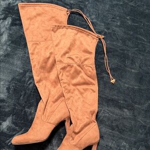 Rialto Women’s Over-the-Knee Suede Boots - Light Brown